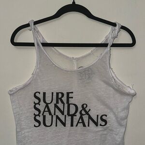 Chaser White Tank Top with Black Text